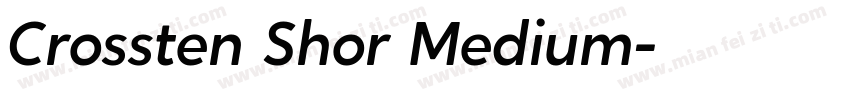 Crossten Shor Medium字体转换